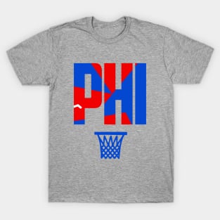 Philadelphia Retro Basketball Art T-Shirt